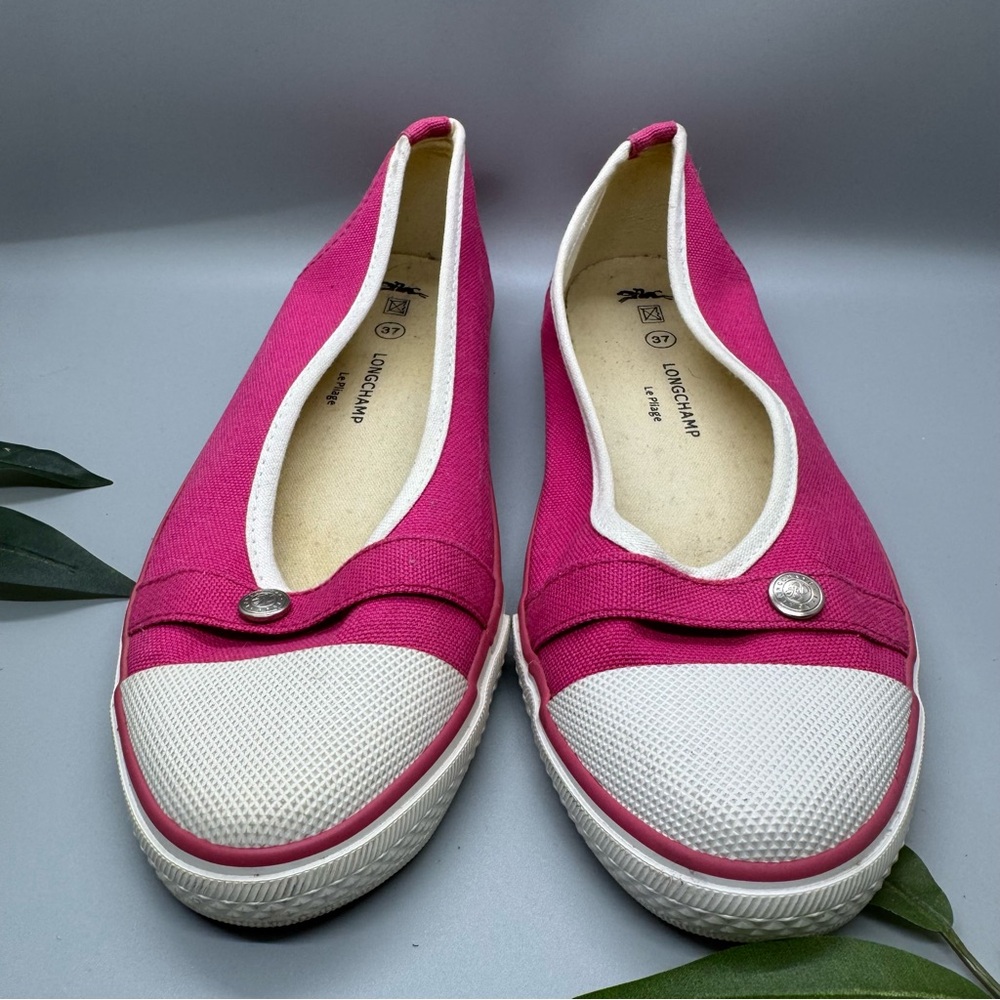 Longchamp Le Pliage Canvas Flats  Slip-On Tennis